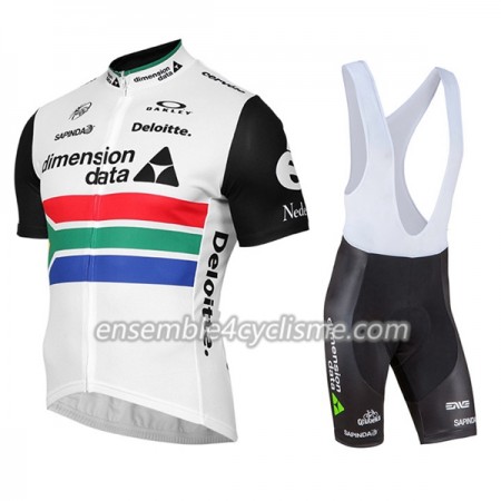 Tenue Maillot + Cuissard à Bretelles 2017 Dimension Data Championnats de Afrique du Sud